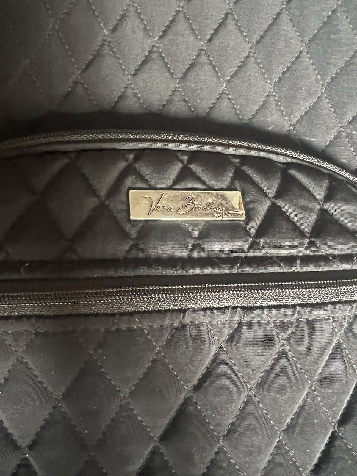 Vera Bradley Quilted Microfiber Backpack, Black