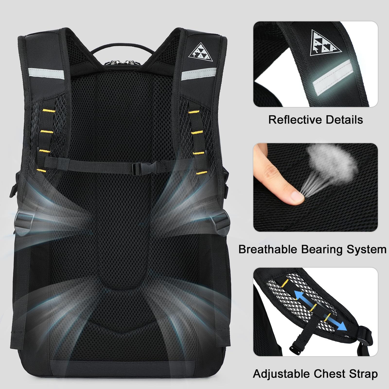 Backpack for Men Women Expandable Travel Backpack Fits 15.6 Inch Computer Lig…