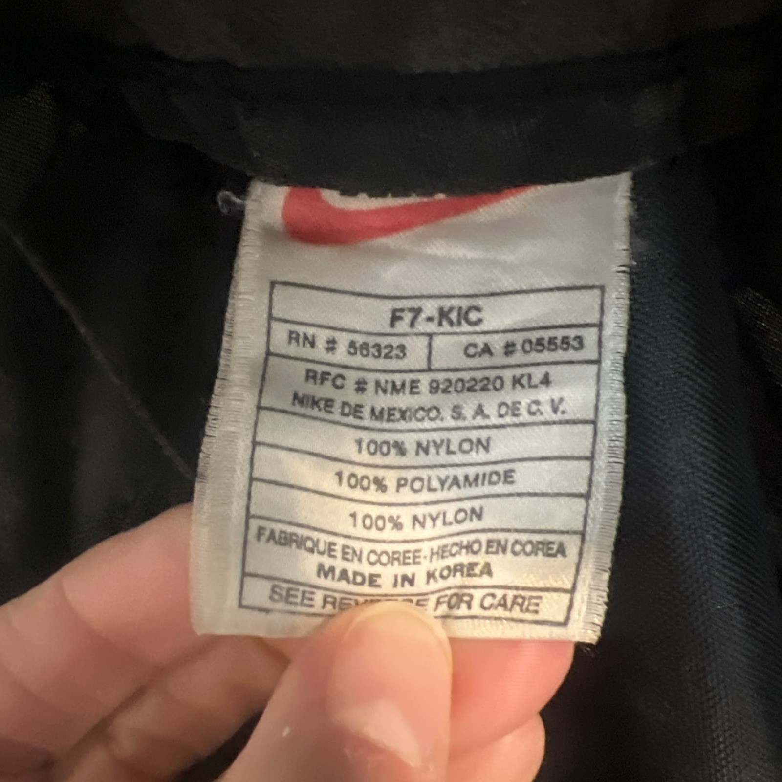 Vintage Nike Leather Bottom Backpack Black Center Swoosh Good Condition 90s Y2K