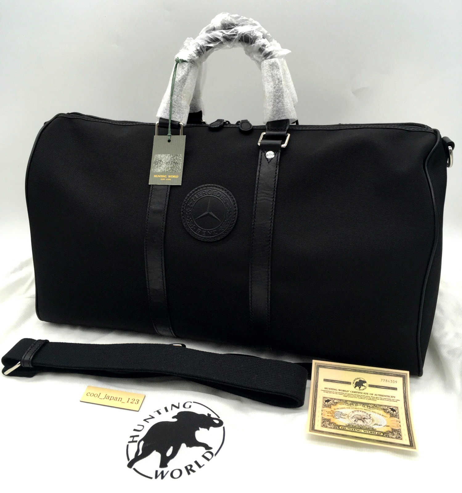 Mercedes Benz x Hunting World Collaboration Limited Boston Bag Black New 2WAY
