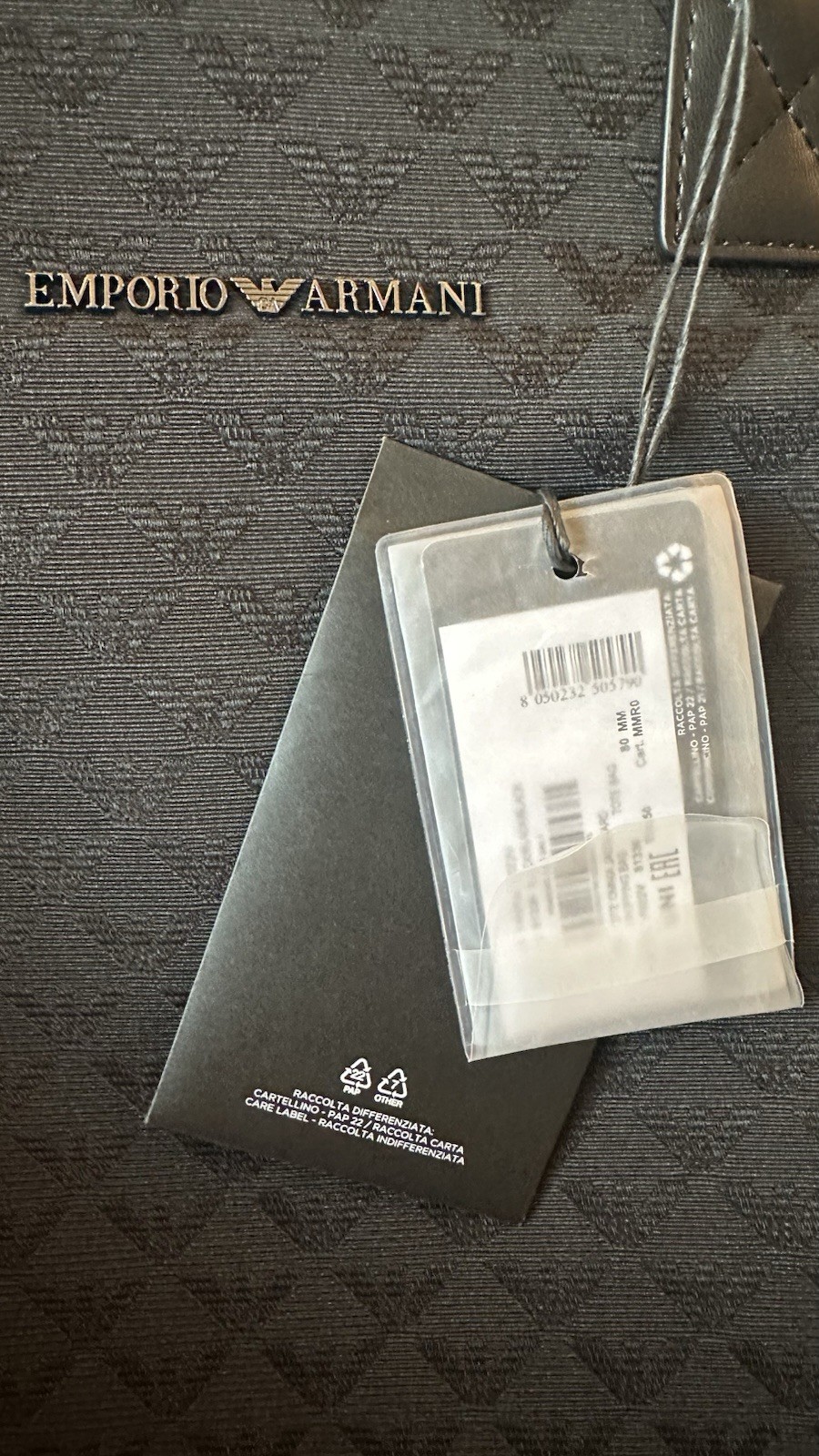 Emporio Armani Eagle Logo Tote Bag in Nylon Jacquard