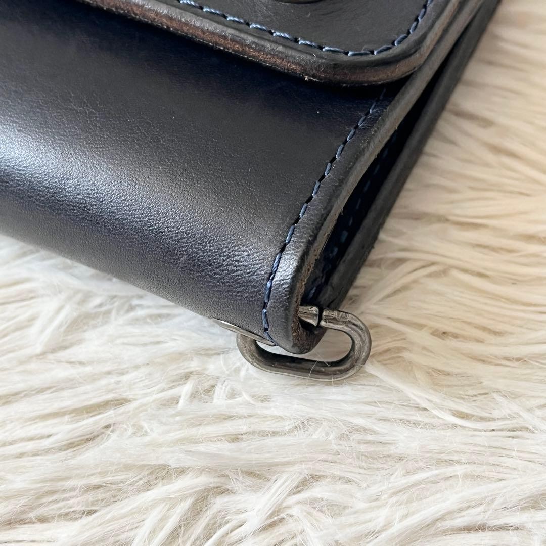 Toys McCOY Long Wallet Navy Black Double Snap Button Business Casual