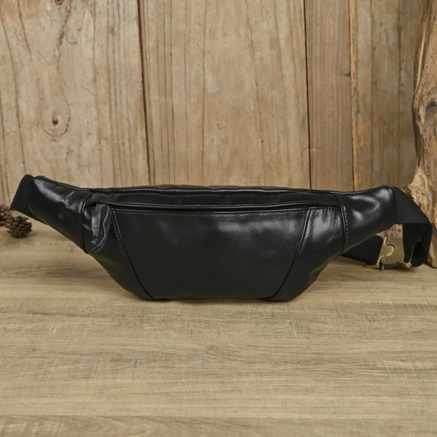 【New Arrival】Vintage Genuine Leather Fanny Pack Adjustable Waist Bag for Men & W