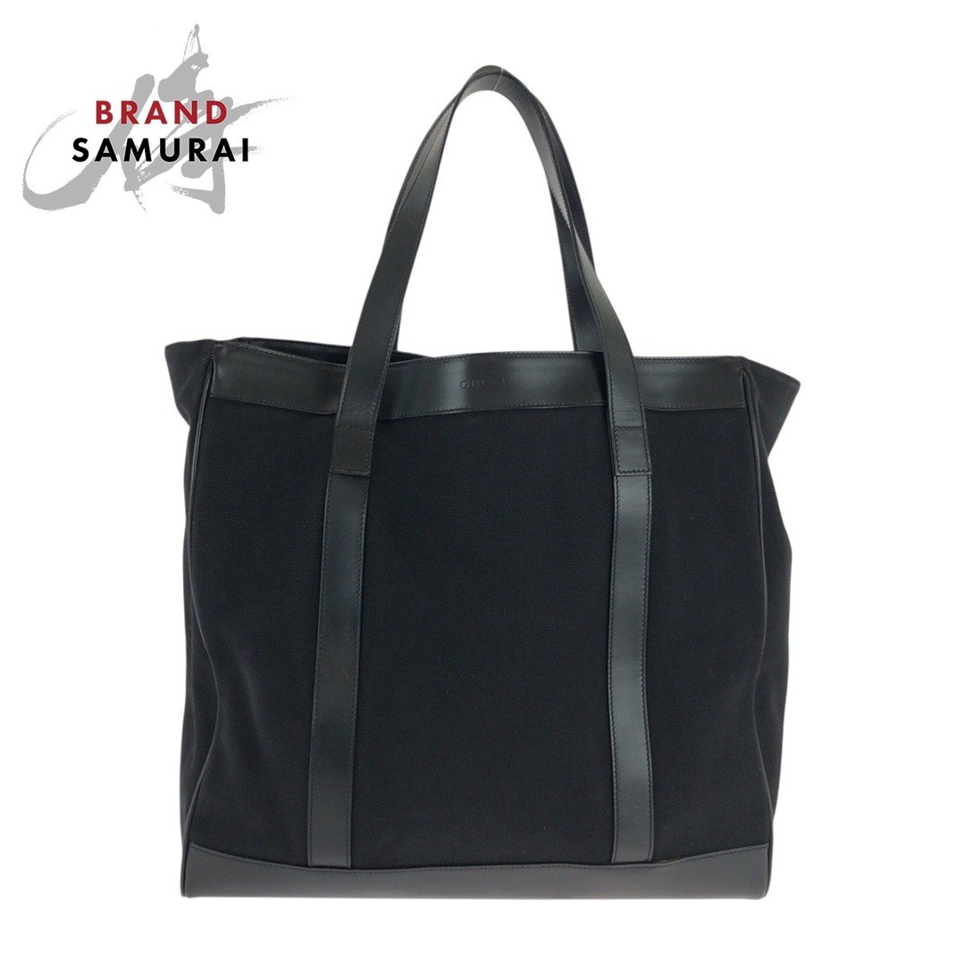 Gucci Canvas Leather Black Tote Shoulder Bag Handbag Vintage 36x35x17cm