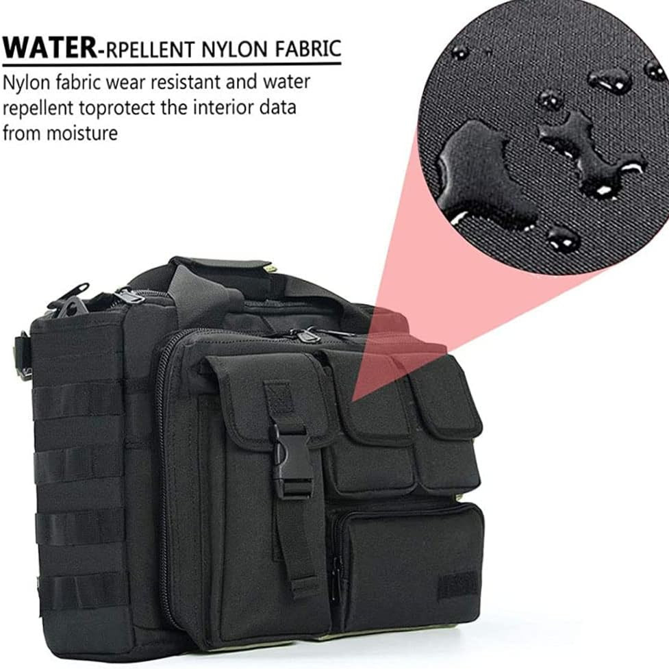 15.6 Inch Tactical Laptop Messenger Bag Briefcase Water Resistant Shoulder Case