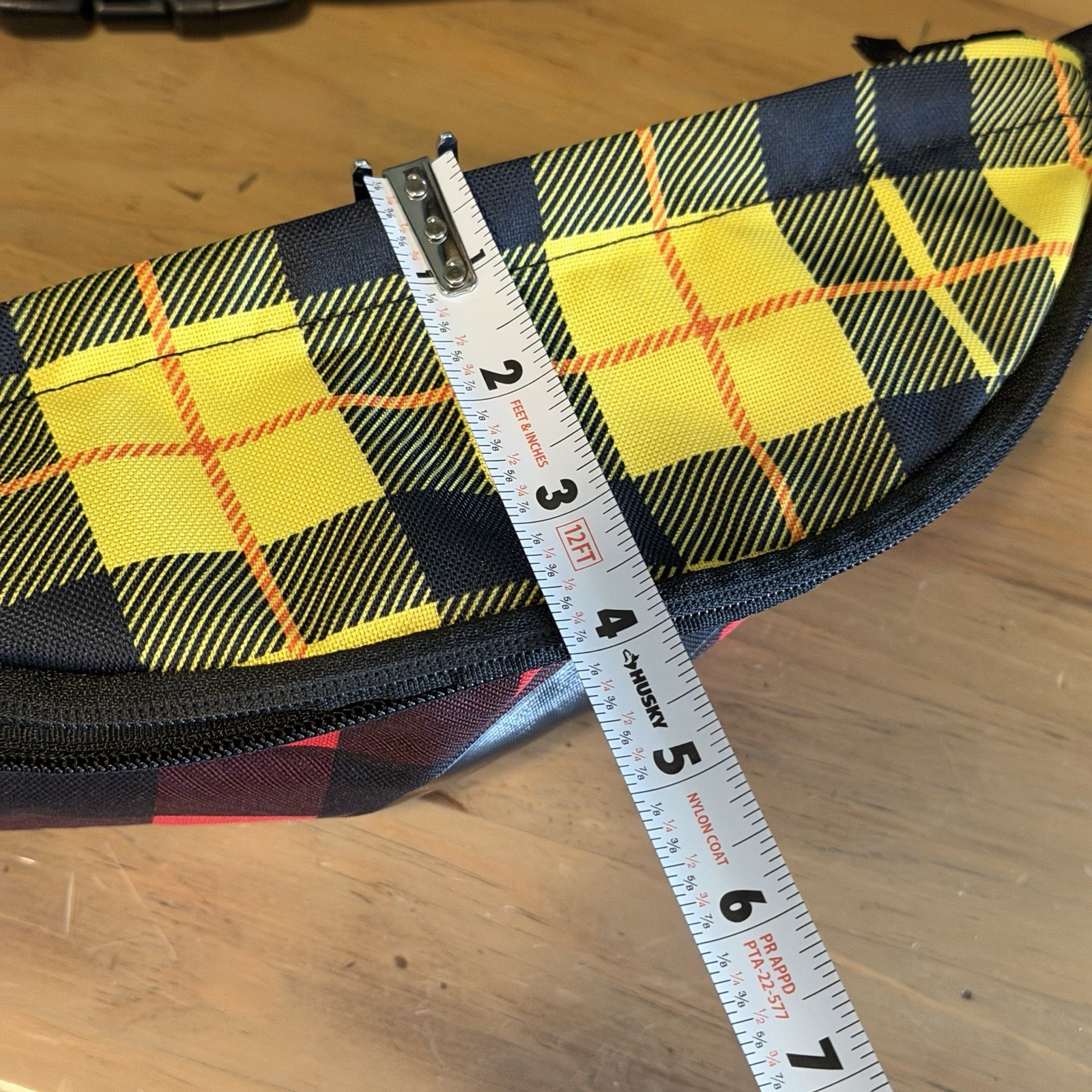 Nike Heritage Plaid Fanny Pack Crossbody Red Yellow Black Plaid NWOT