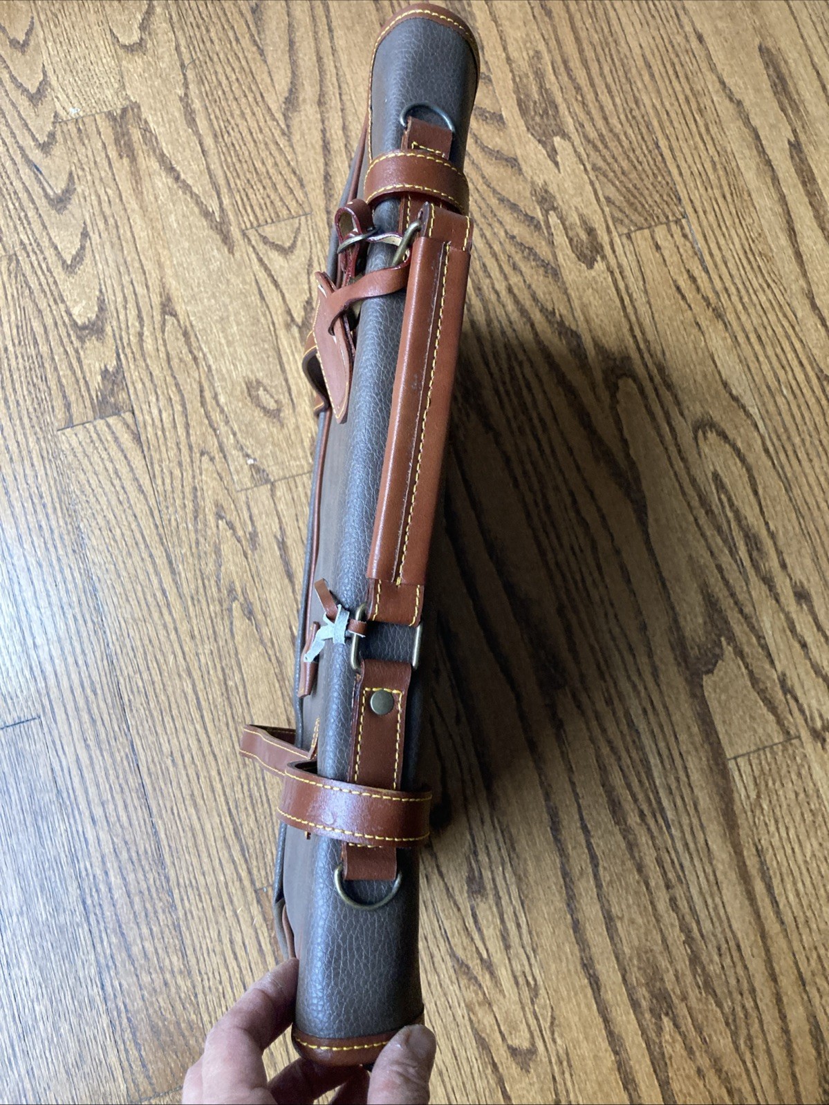 Vintage PLAYBOY Brand Brown Leather Briefcase and Detachable Strap