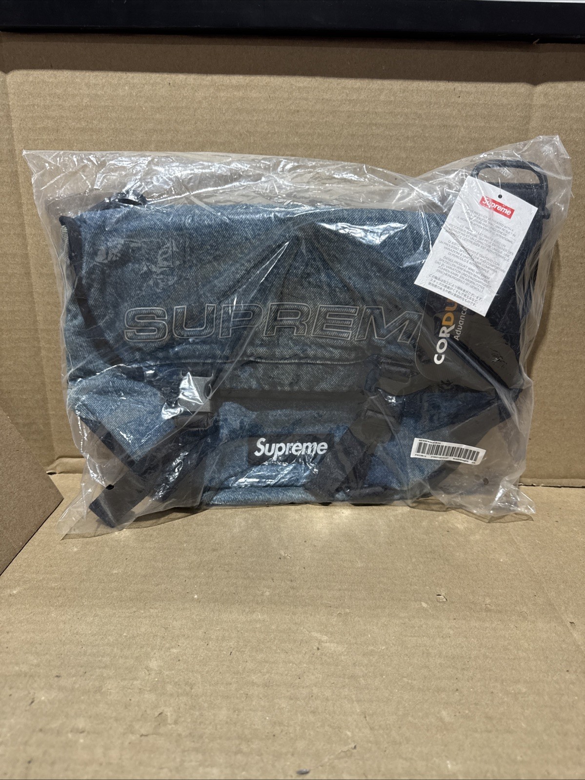 Supreme Denim Duffle Bag Washed Indigo Messenger Bag