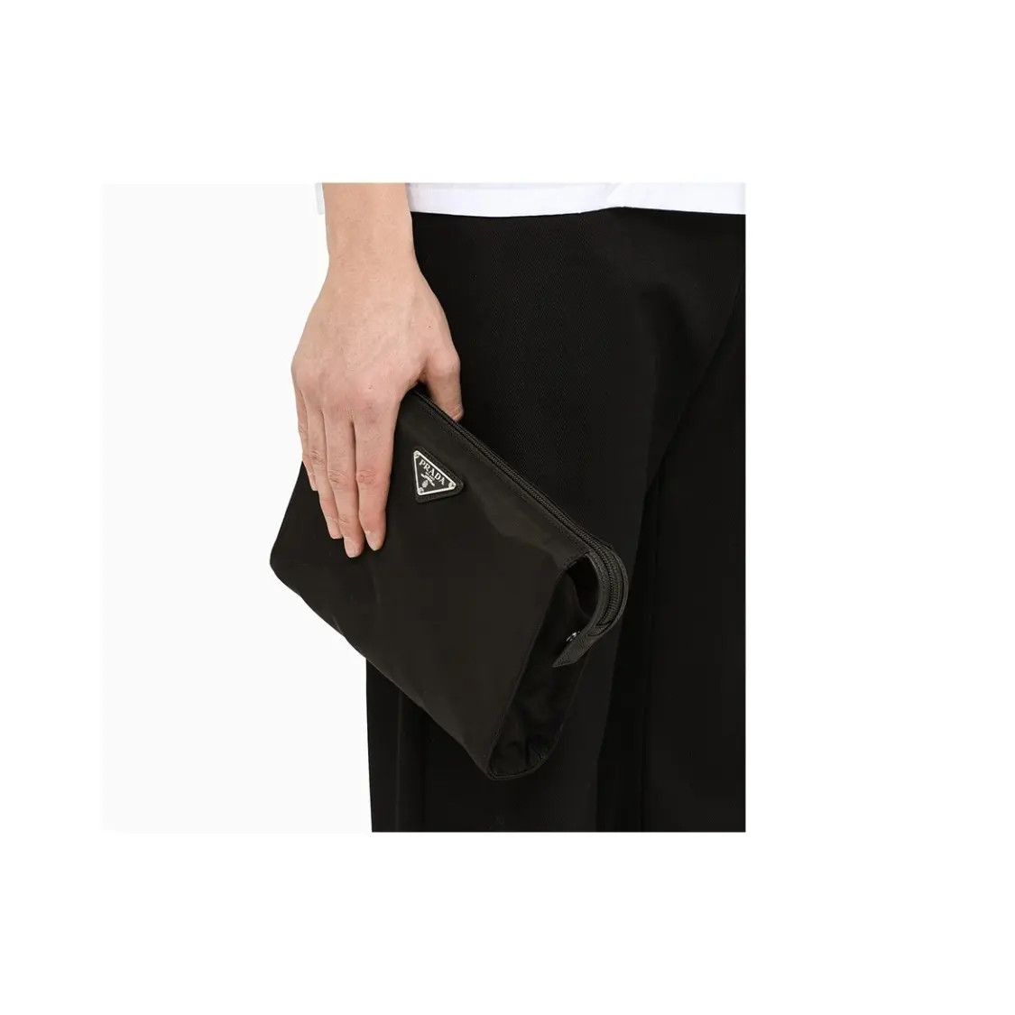 PRADA Re-Nylon Makeup Bag Handbag Men’s Black 8.8×2.5×6.2 in