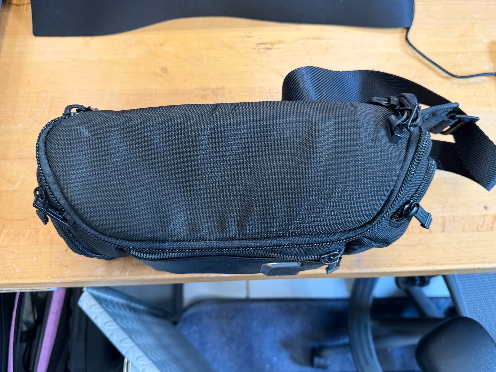 Tumi Alpha Bravo Kelley Chest Pack Sling Bag Black