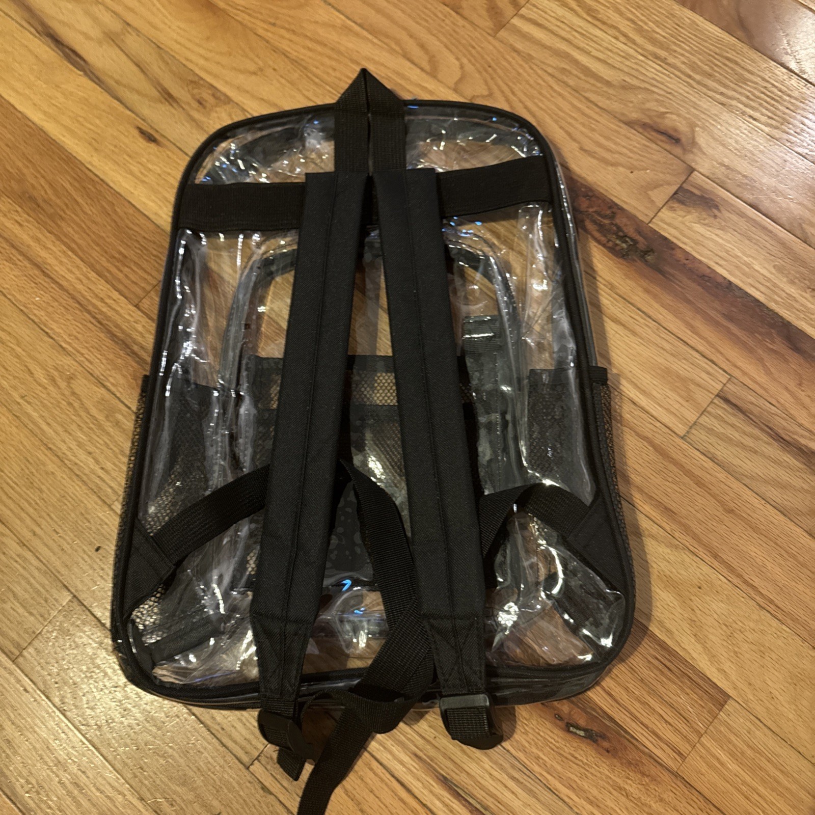 LARGE HEAVYDUTY CLEAR BACKPACK Transparent See Tru PVC School Bookbag – Stadium