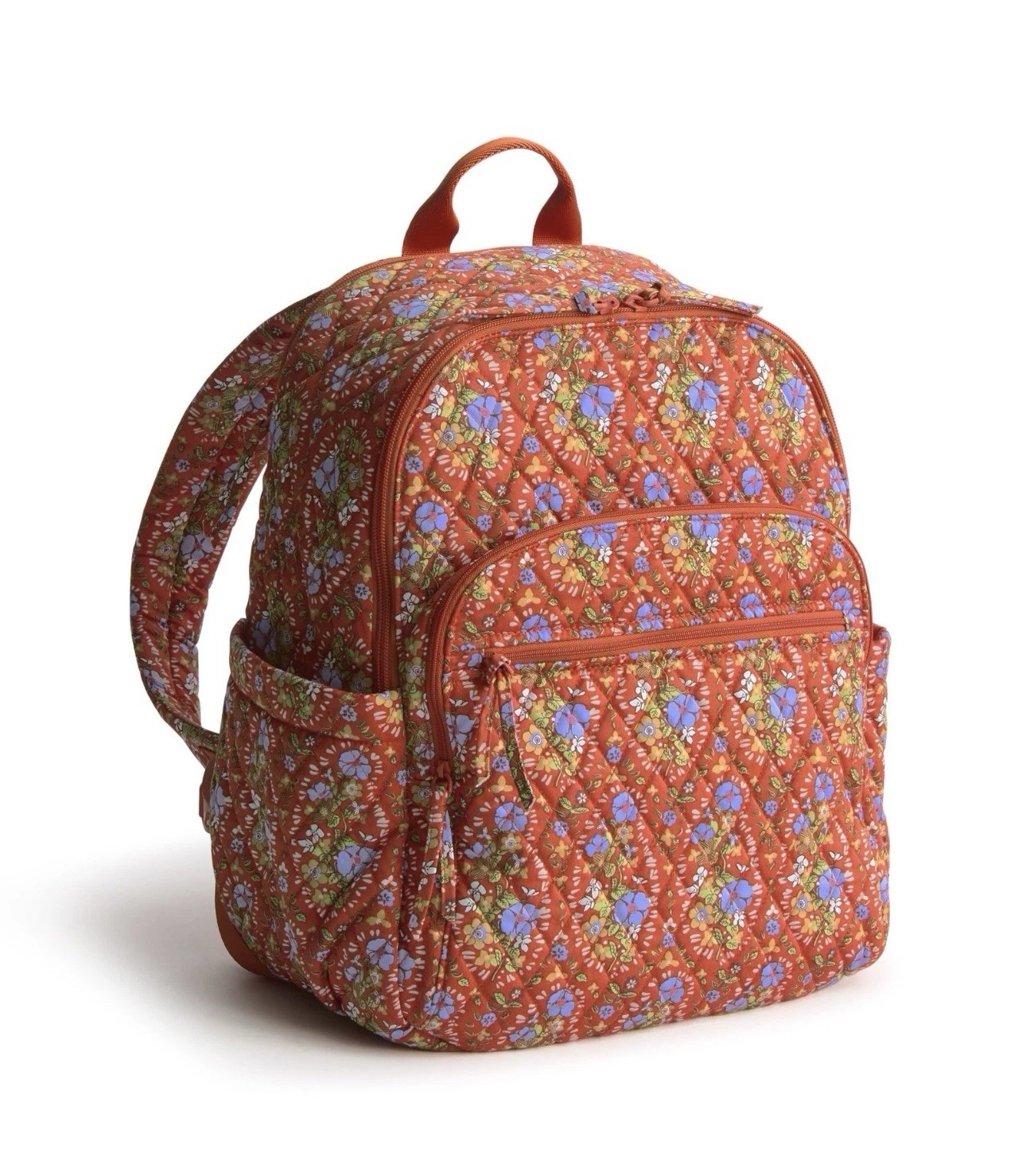 Vera Bradley Bancroft Quilted Backpack Premium Cotton Bookbag – Garden Paisley