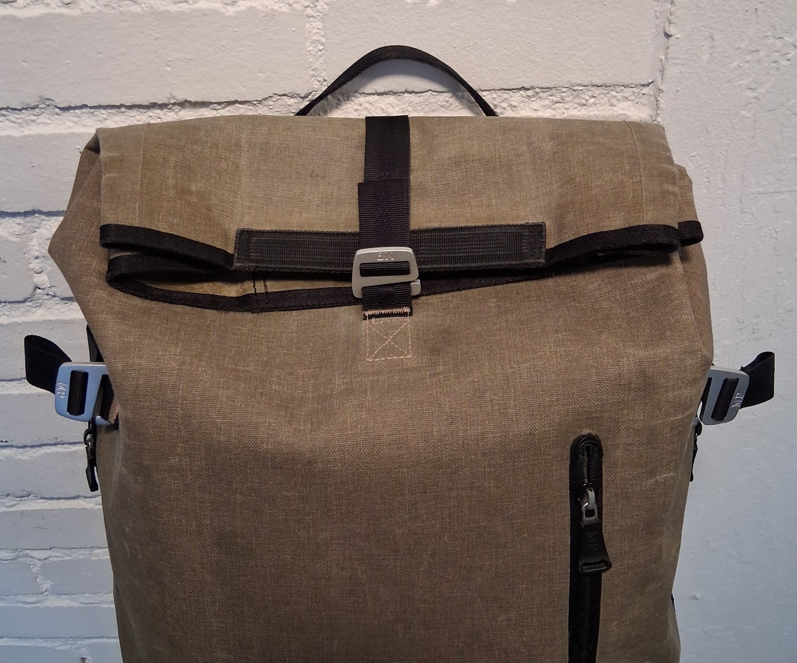 Manhattan Portage Harbor Canvas Brown Backpack Roll-Top Water Resistant