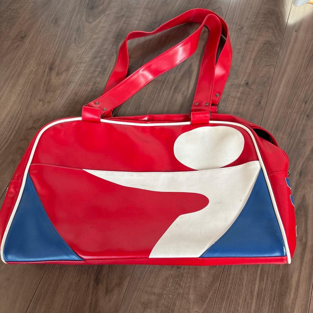 55dsl Tricolor Boston Bag Red White Blue Travel Bag