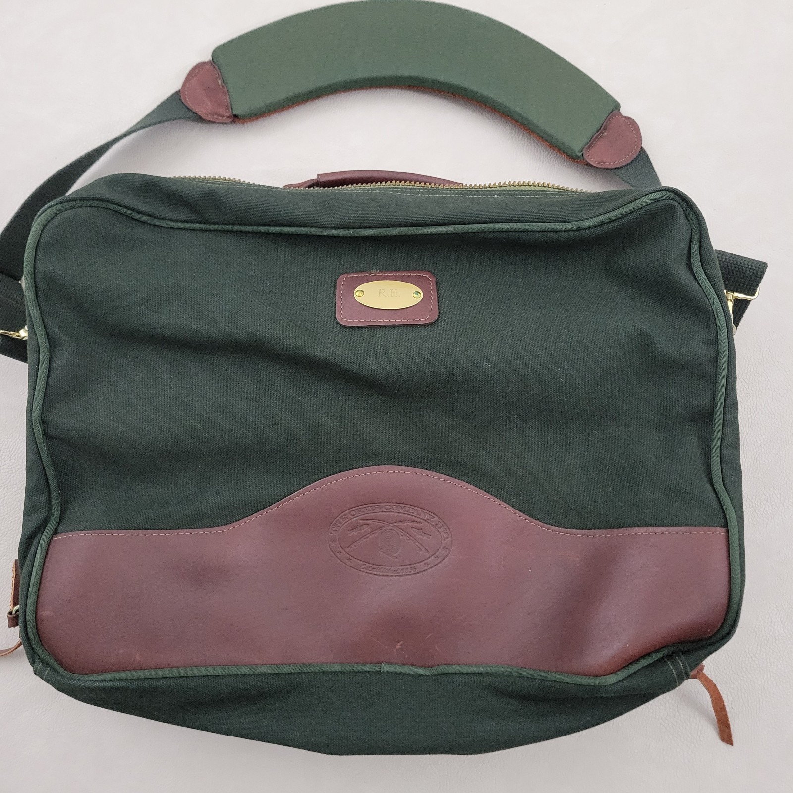 Vintage Orvis Gokey Battenkill Luggage Carry On Canvas Leather Double Sided