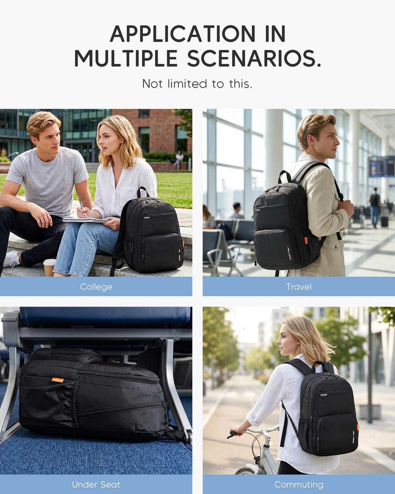 40x30x15 cm Personal Item Travel Bag,16x12x6 inch Small Carry On Backpack 20L…