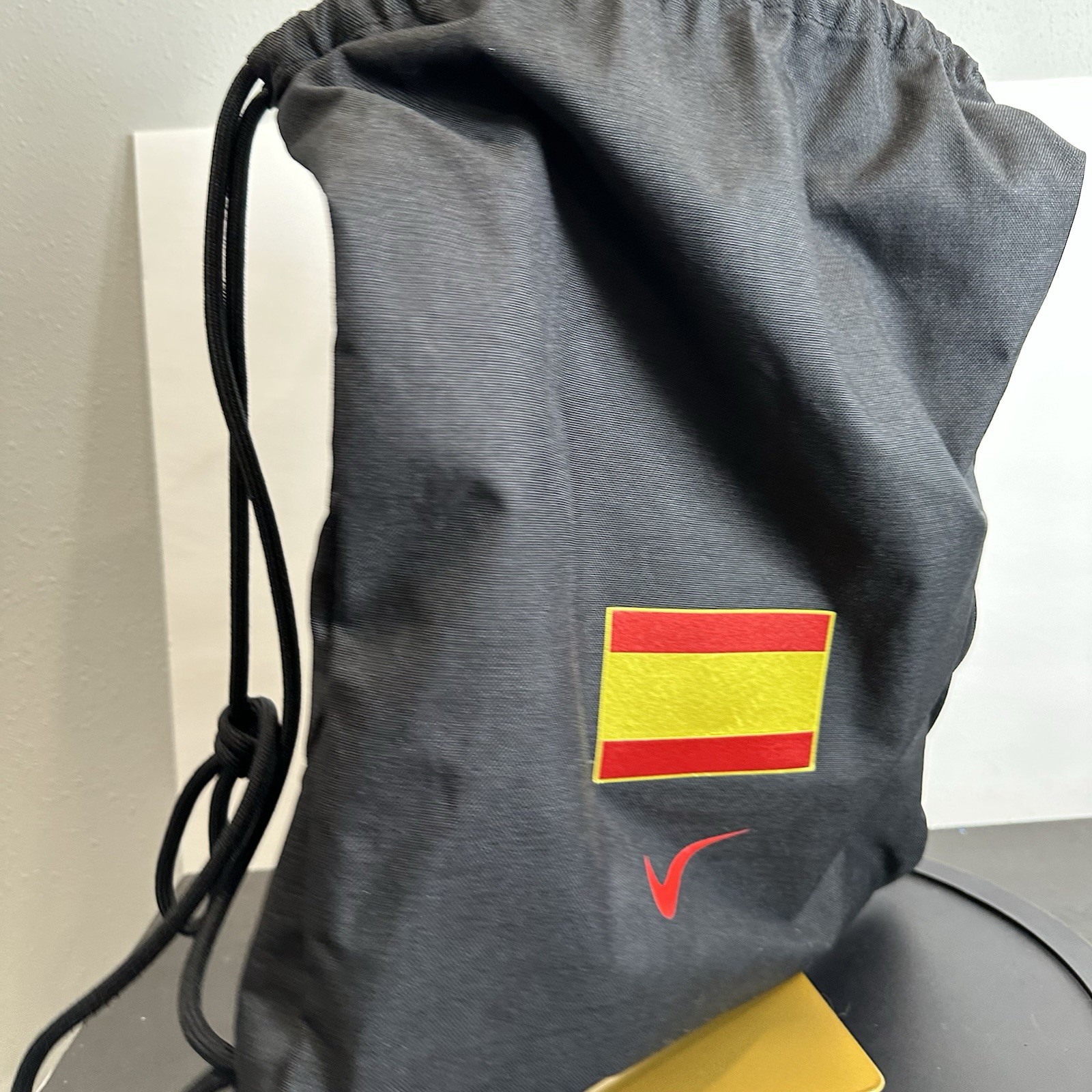 Nike String Bag Spain Spanish Flag European Operations Black Vented Travel