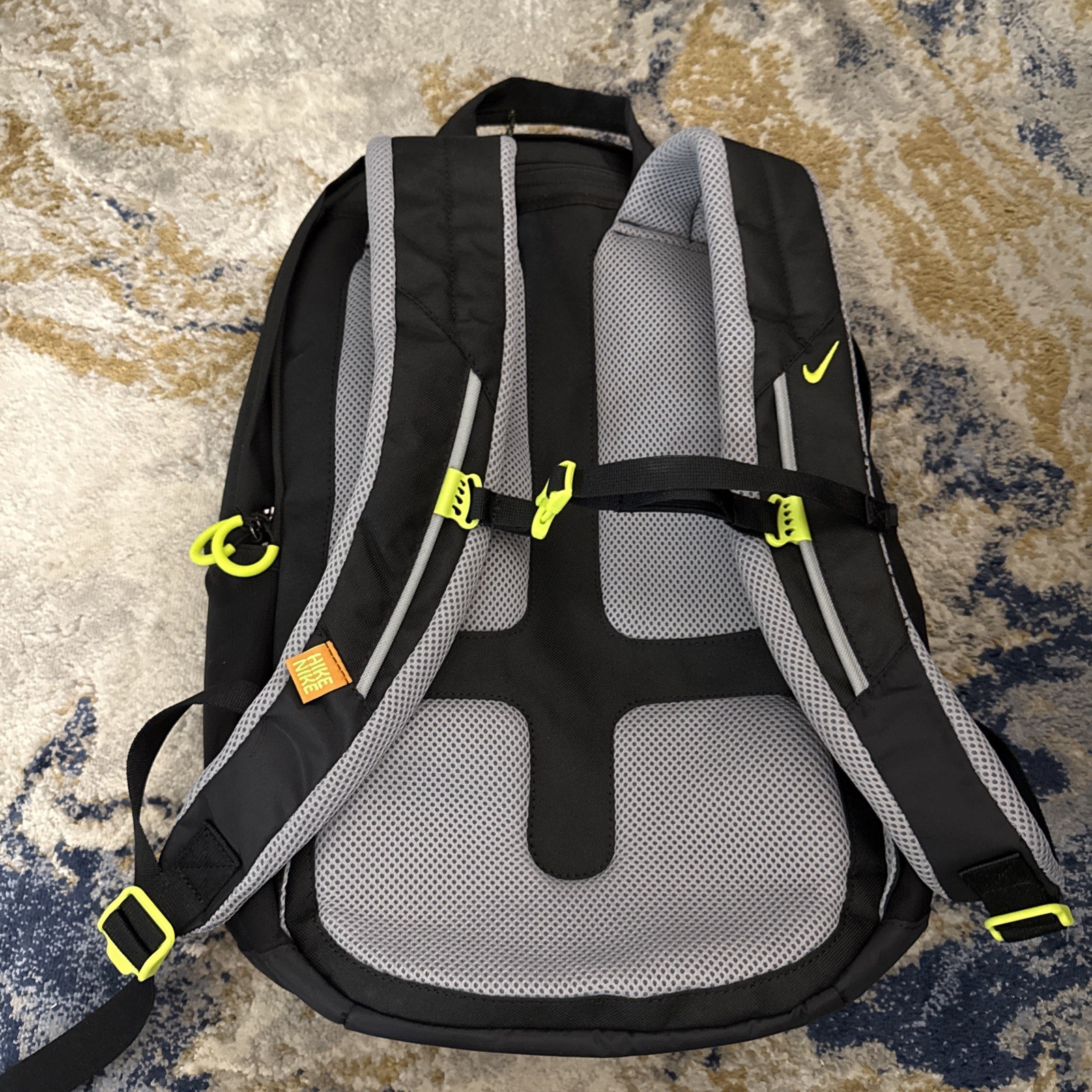 Nike Dri Fit Backpack Hike Day Pack 24L Bag Black Volt Travel Gym DJ9678 010