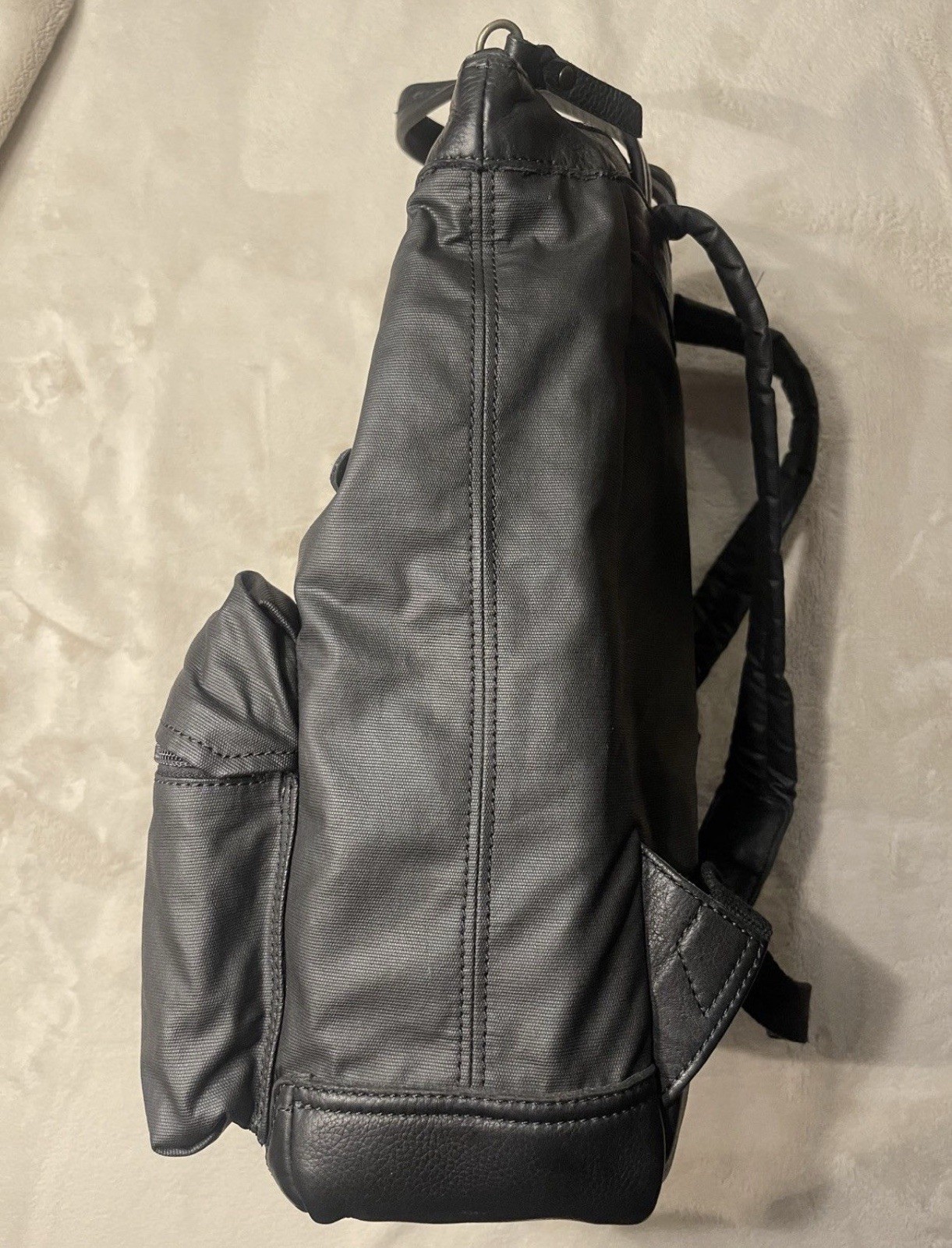Frye Black Backpack Zip Closure Adjustable Straps Inner Pockets Travel