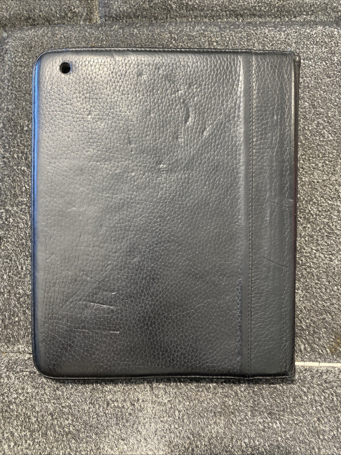 Cole Haan Classic Black Pebbled Leather Tablet iPad Android Case 9.75 X 7.75
