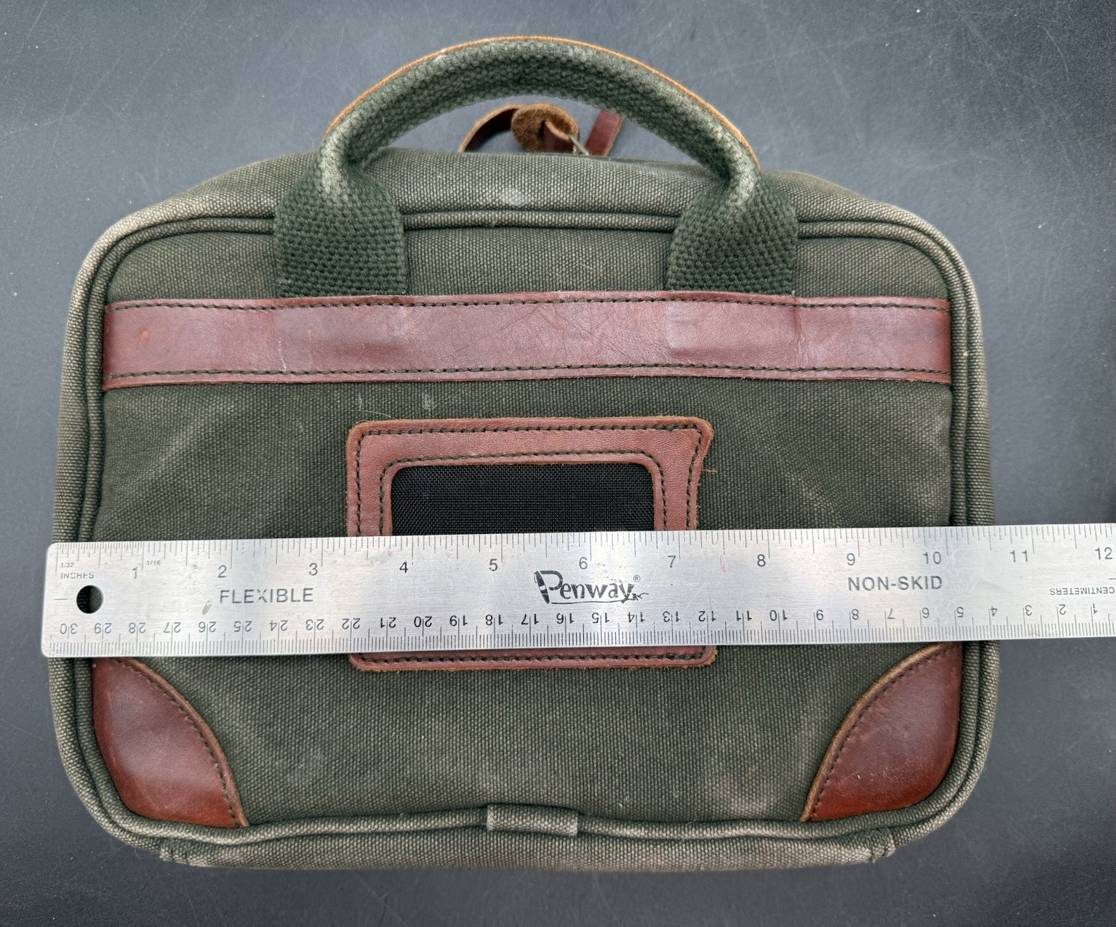 Orvis Battenkill Travel Hanging Toiletry Bag Dopp Kit Canvas & Leather