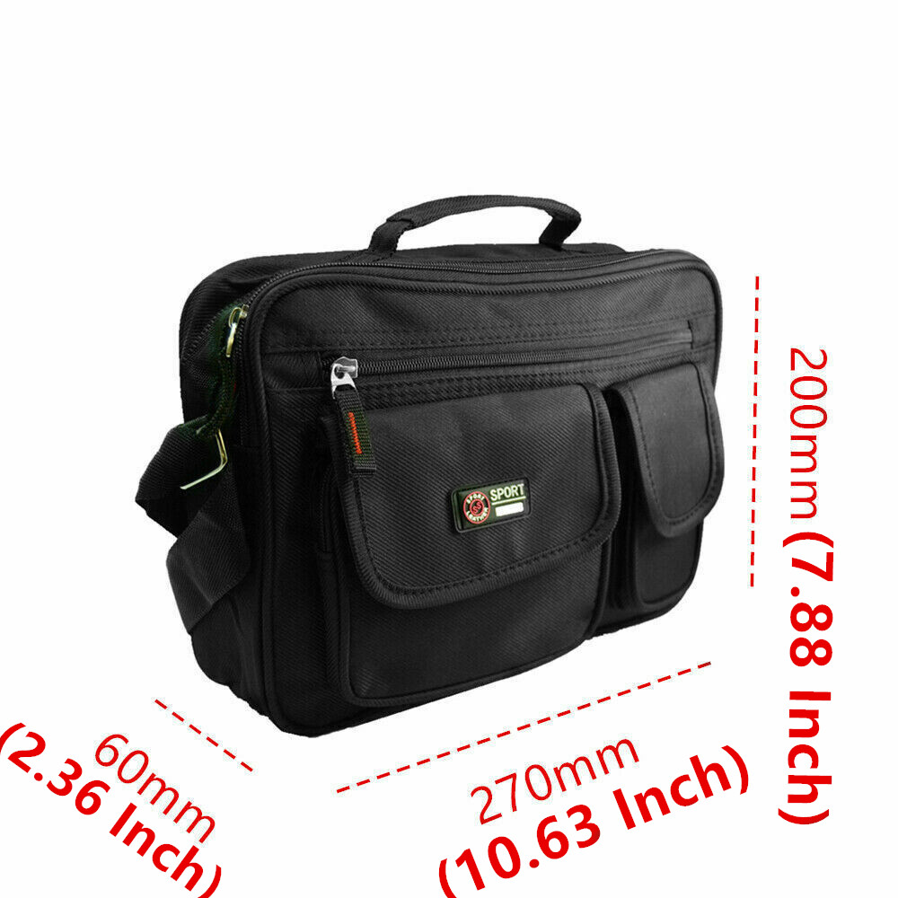 Black Waterproof Messenger Shoulder Satchel Business Briefcase Hand Bag