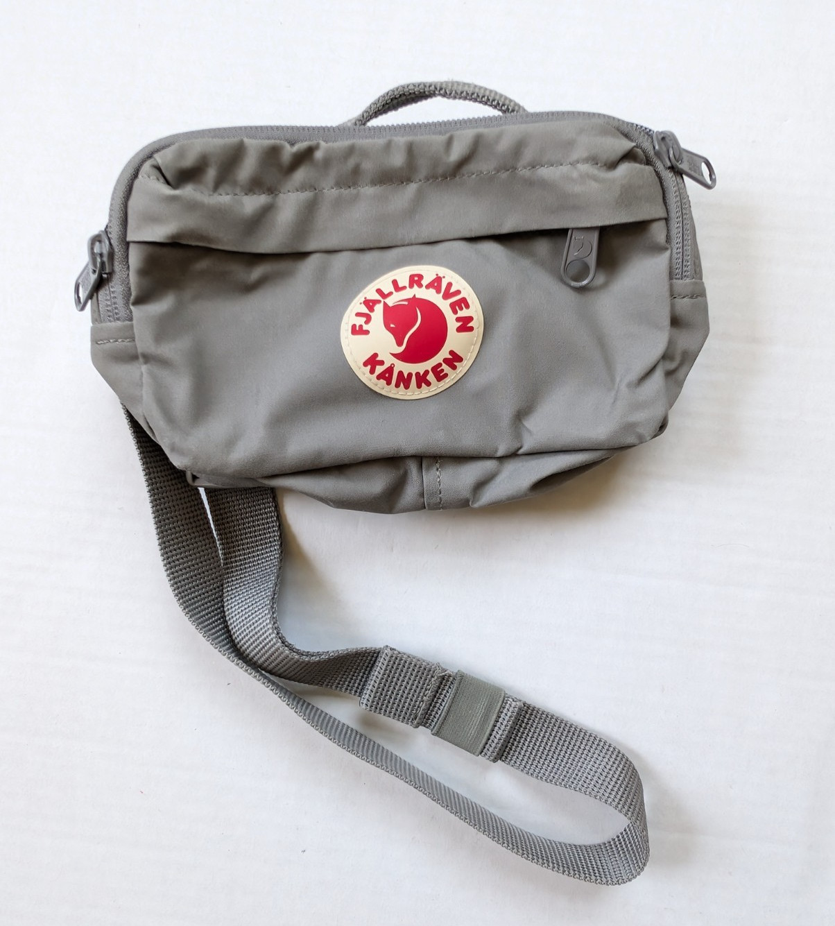 Fjallraven Kanken Fanny Pack Gray Small Adjustable Multi Pocket Hip Pack Bag