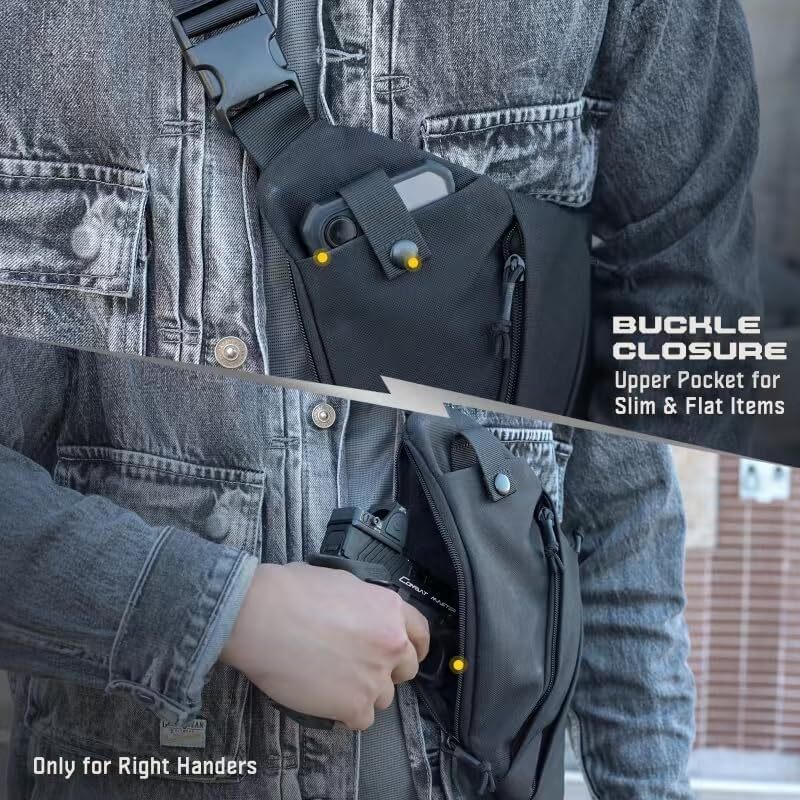 Concealed Carry Gun Holster Tactical Shoulder Cross Body Chest Pack Pistol Bag
