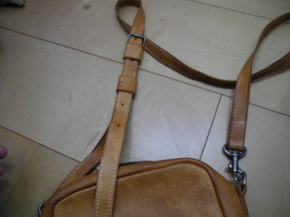 Unbranded POTER Leather Shoulder Bag 17x15x6.5cm Handbag Pre-owned Condition