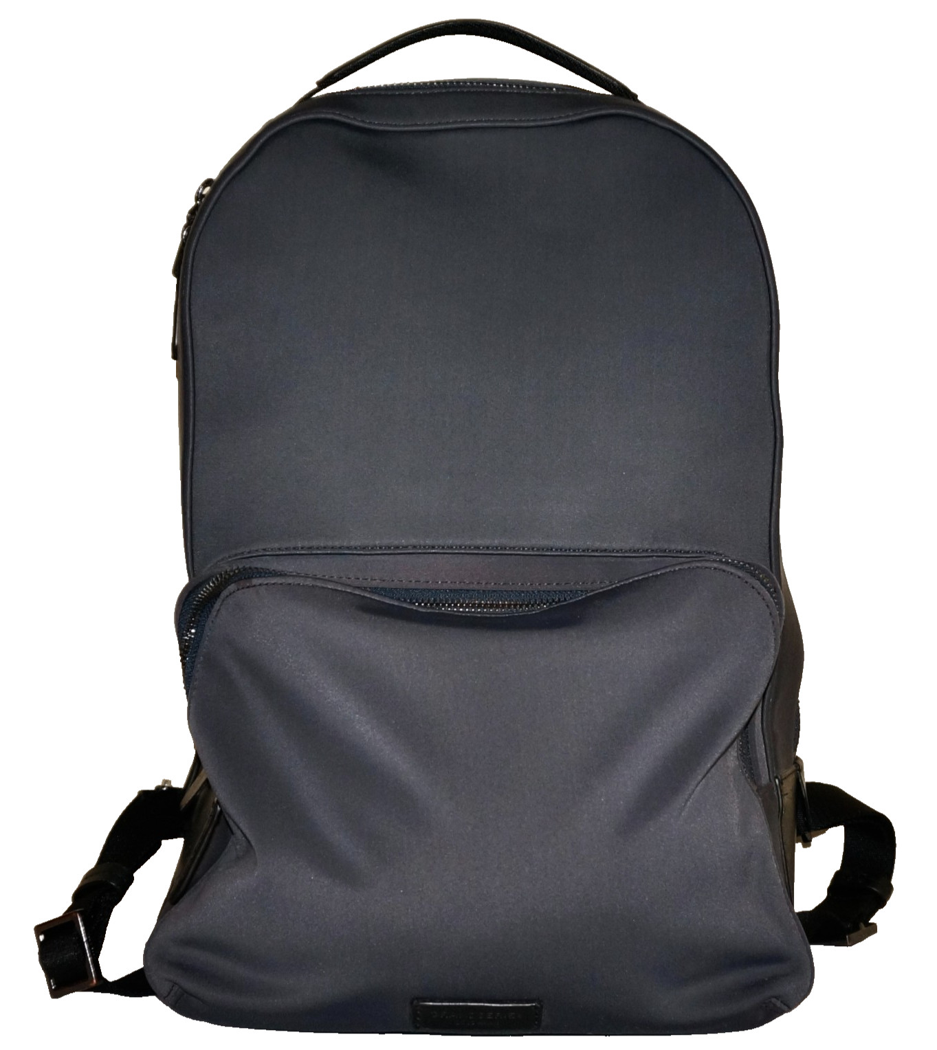 COLE HAAN Slate Blue-Gray Nylon & Black Leather GRAND SERIES Backpack 16×10