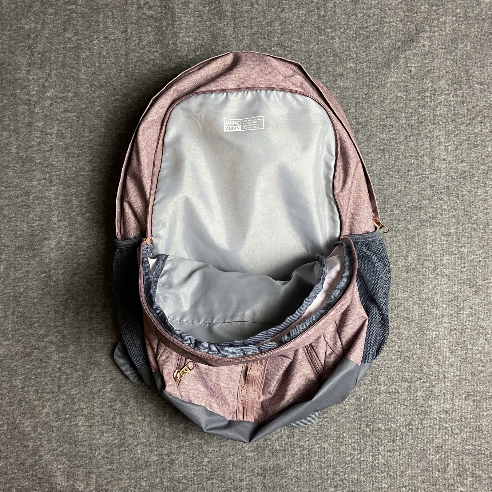 Adidas Prime Backpack Red Purple Gold Writing Zip Pockets Laptop Sleeves