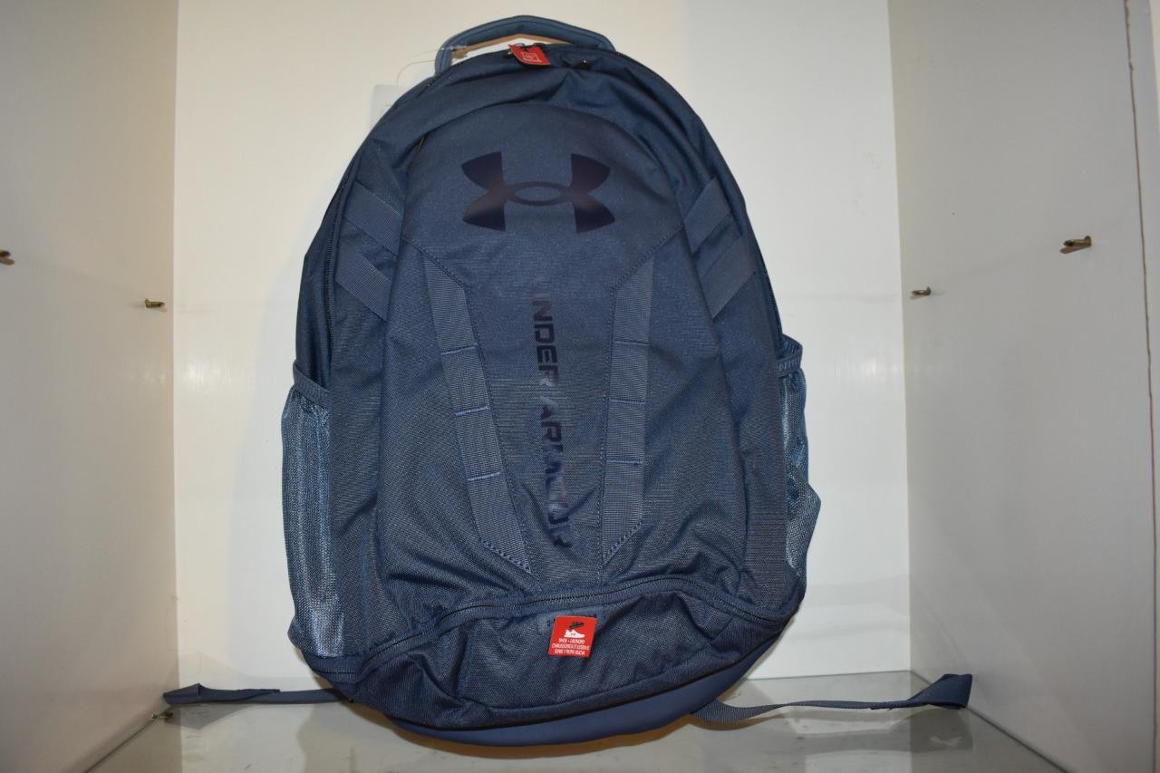 Under Armour Hustle Backpack 5.0 Downpour Gray 1361176 044 NWT