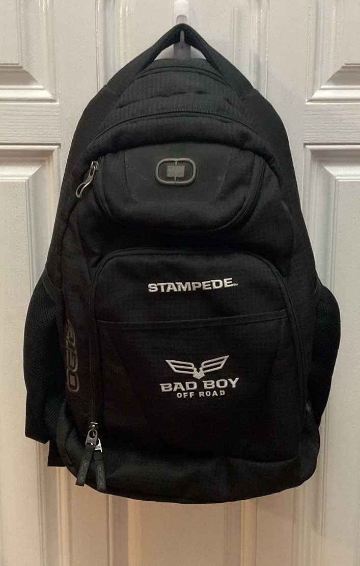 OGIO- Zippered Backpack w/ Straps- Black Bad Boy Off Road Stampede