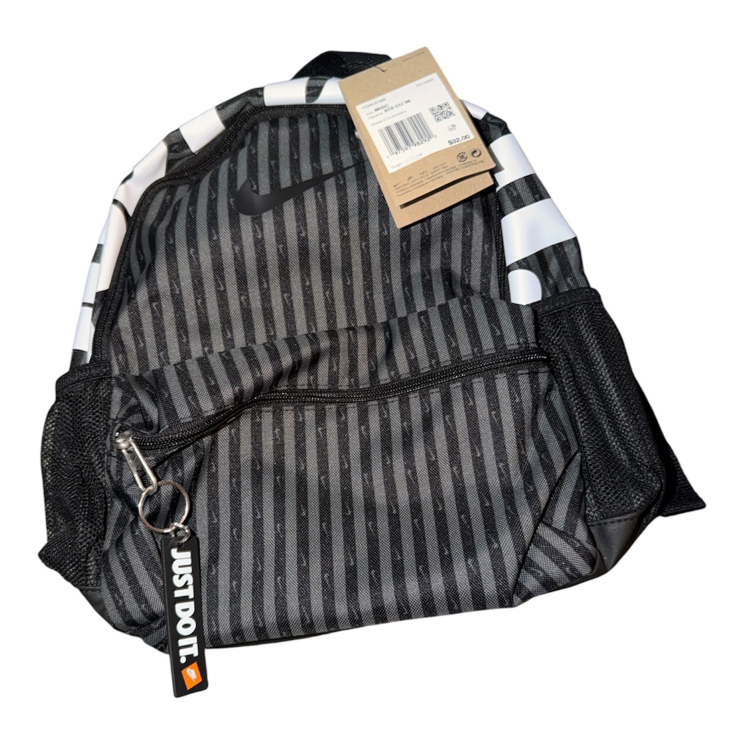 Nike Mini Backpack, Black/White/Grey Fast Shipping