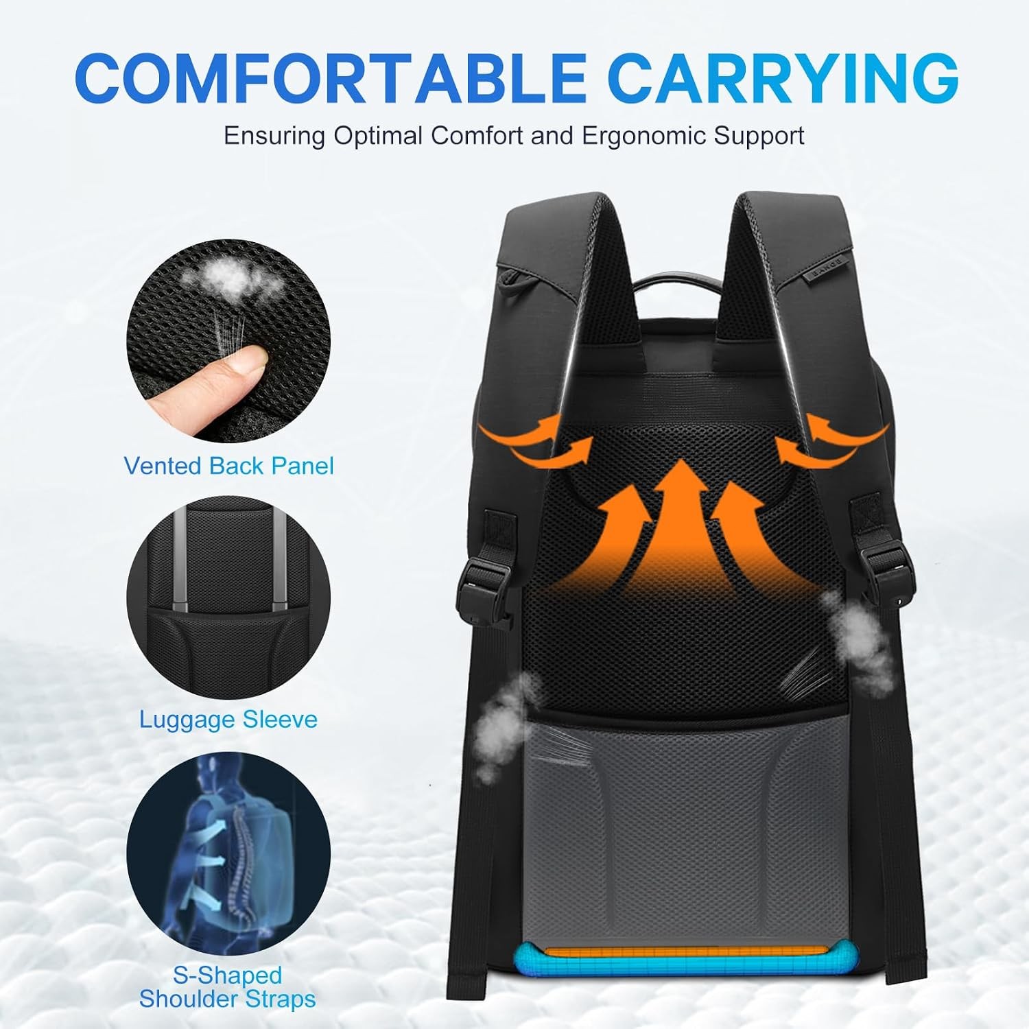 BANGE 15.6 Inch Laptop Backpack for Men and Women, Business Travel Backpack, Wat