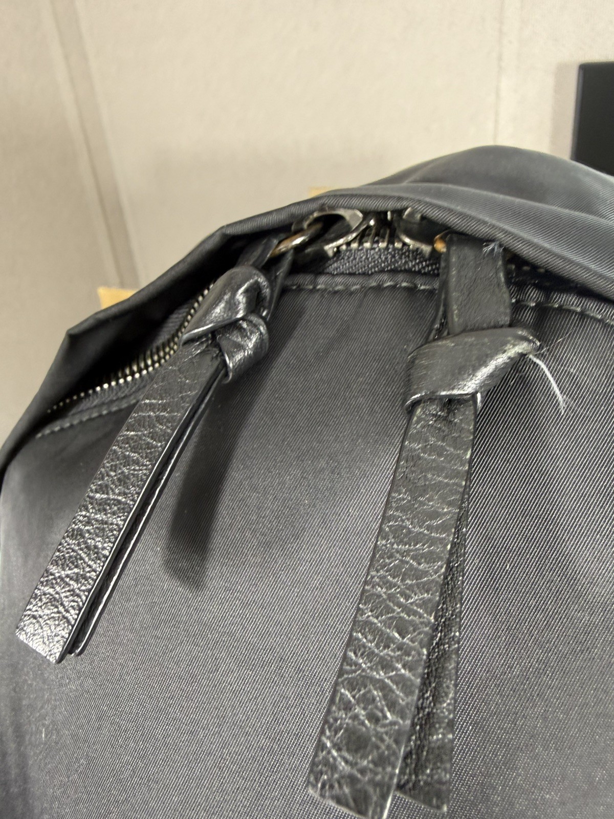 Givenchy Star Studded Nylon Backpack Black Leather Trim Japan Archive Rare