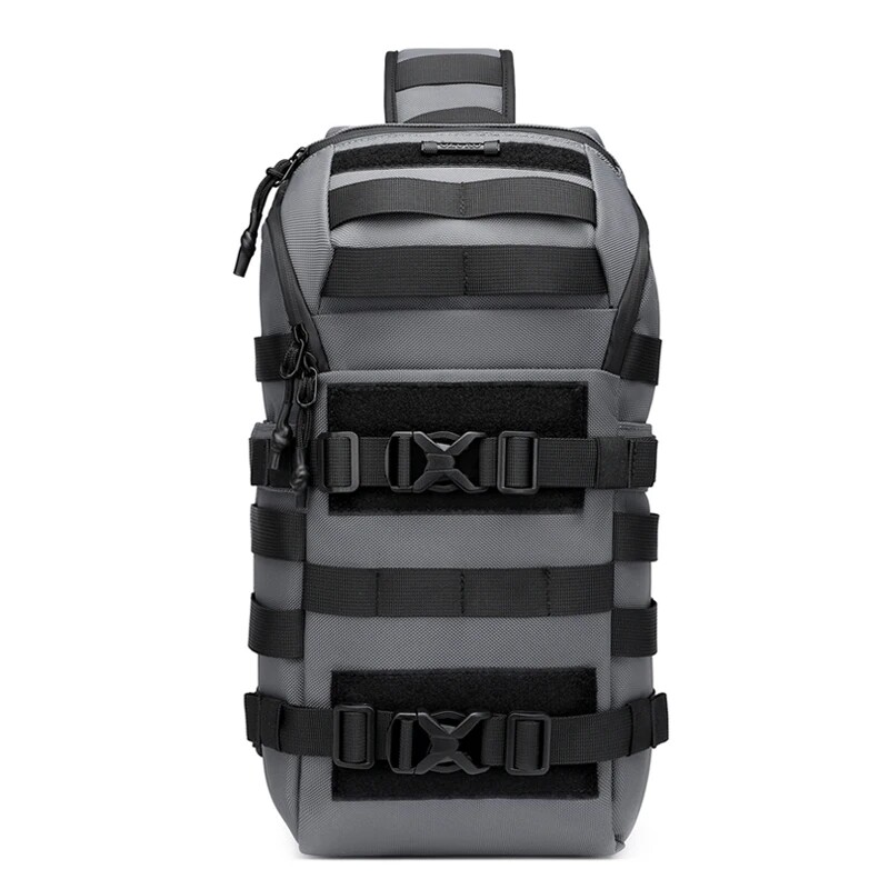 Ozuko Casual Men USB Charge Waterproof Oxford Crossbody Sling Travel Chest Bag