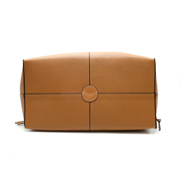LOEWE cushion tote bag medium leather camel Used