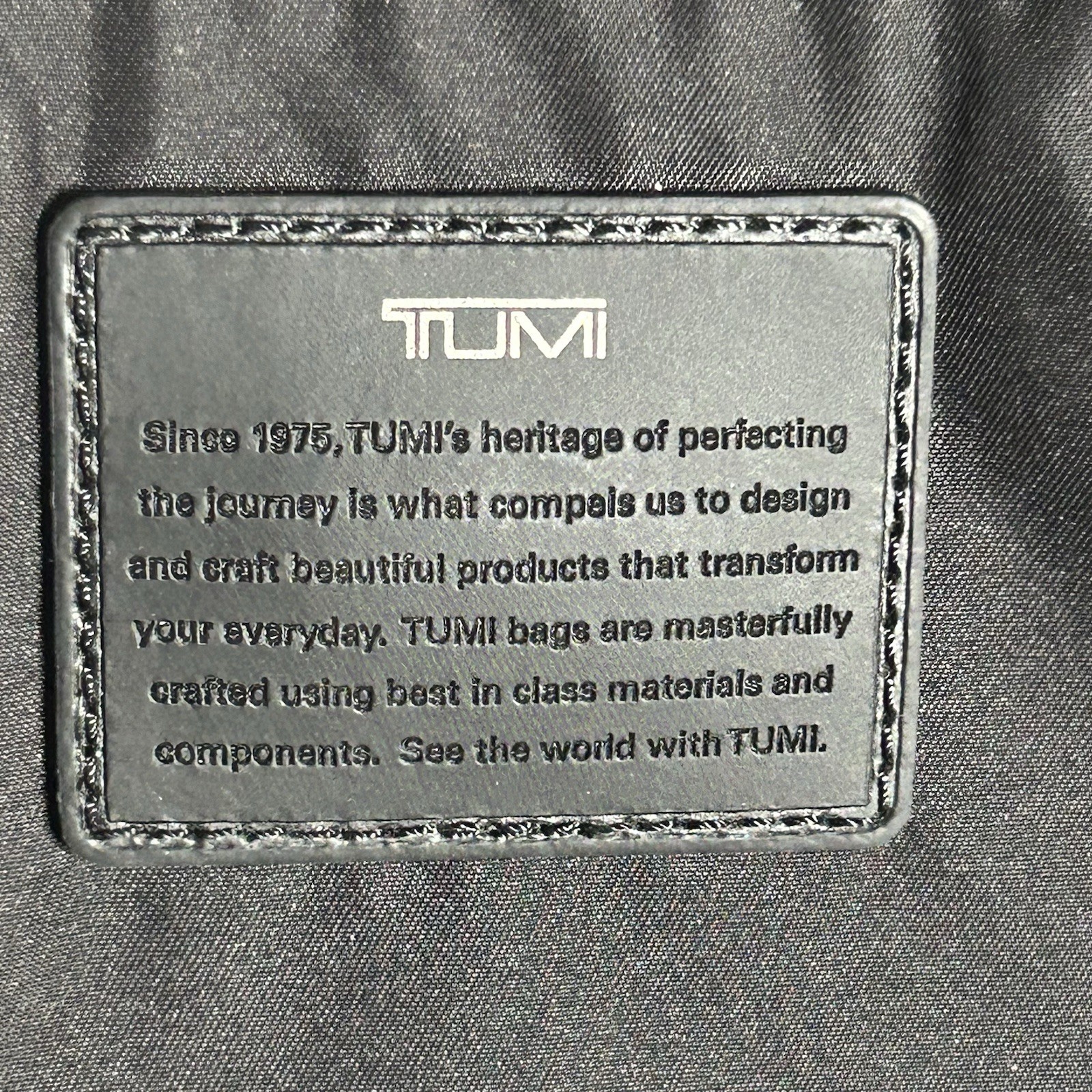 TUMI Alpha Bravo Albany Slim Commuter Brief Black Nylon Ballistic Leather EUC