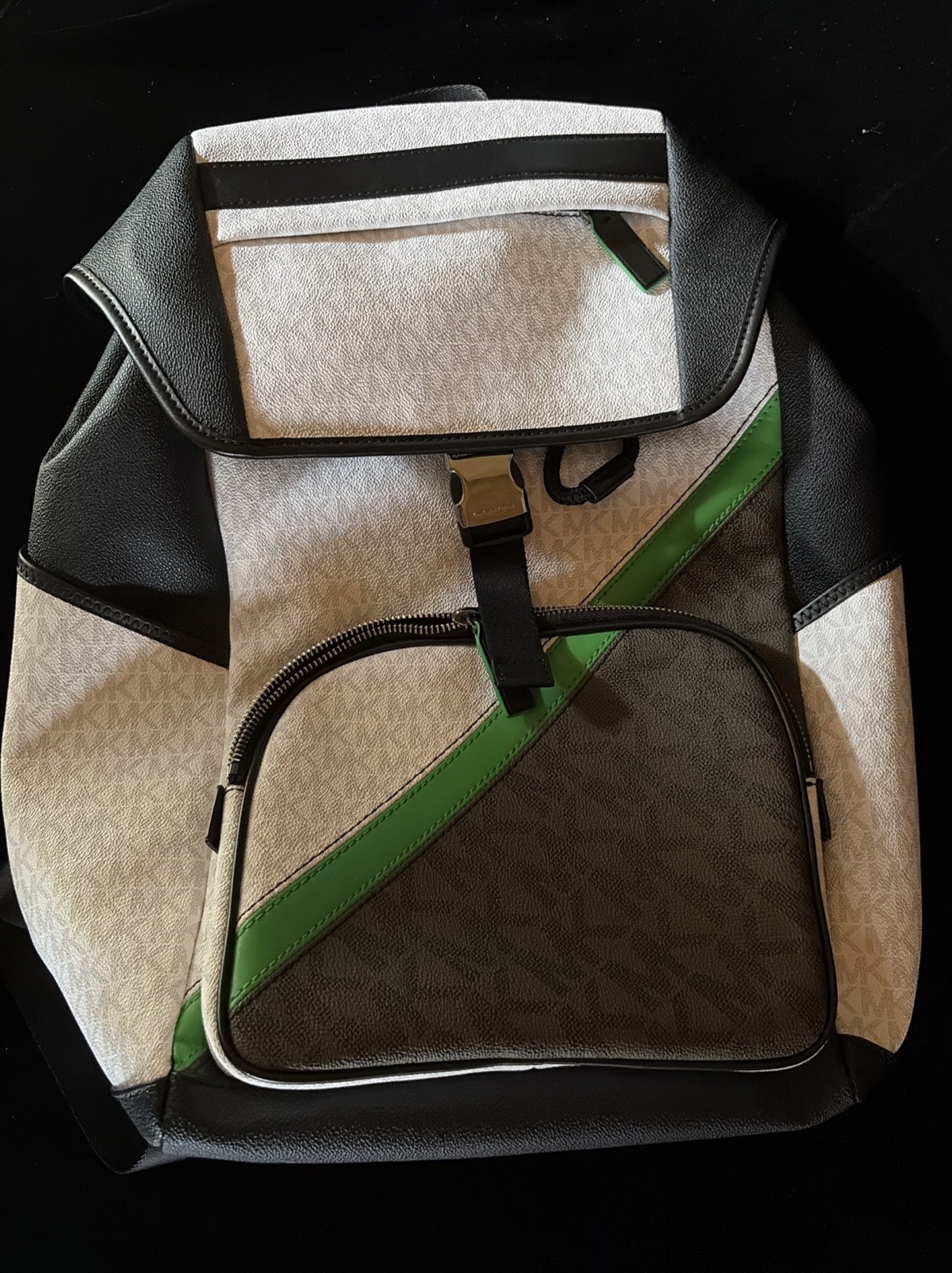 Michael Kors Cooper Color-Block Signature Logo Backpack