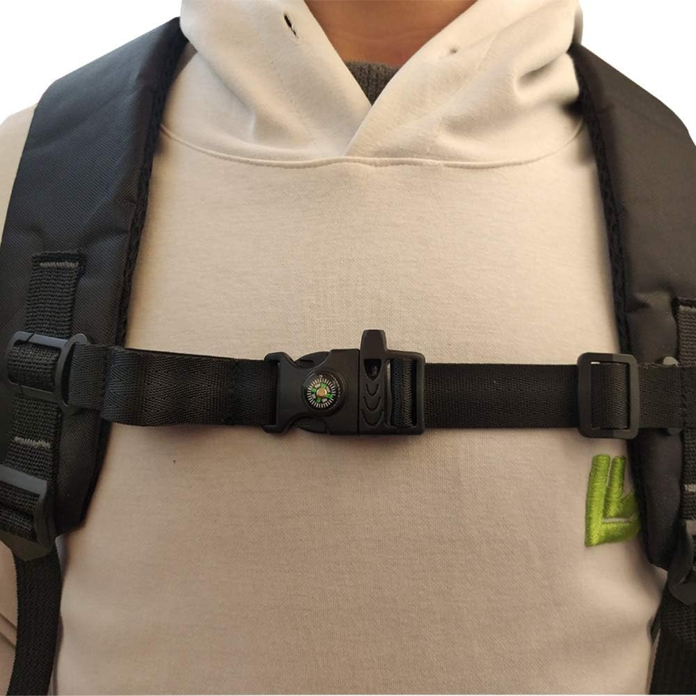 2 Pack Backpack Chest Strap Nylon 0.75 inch Webbing Durable Adjustable Chest Bel