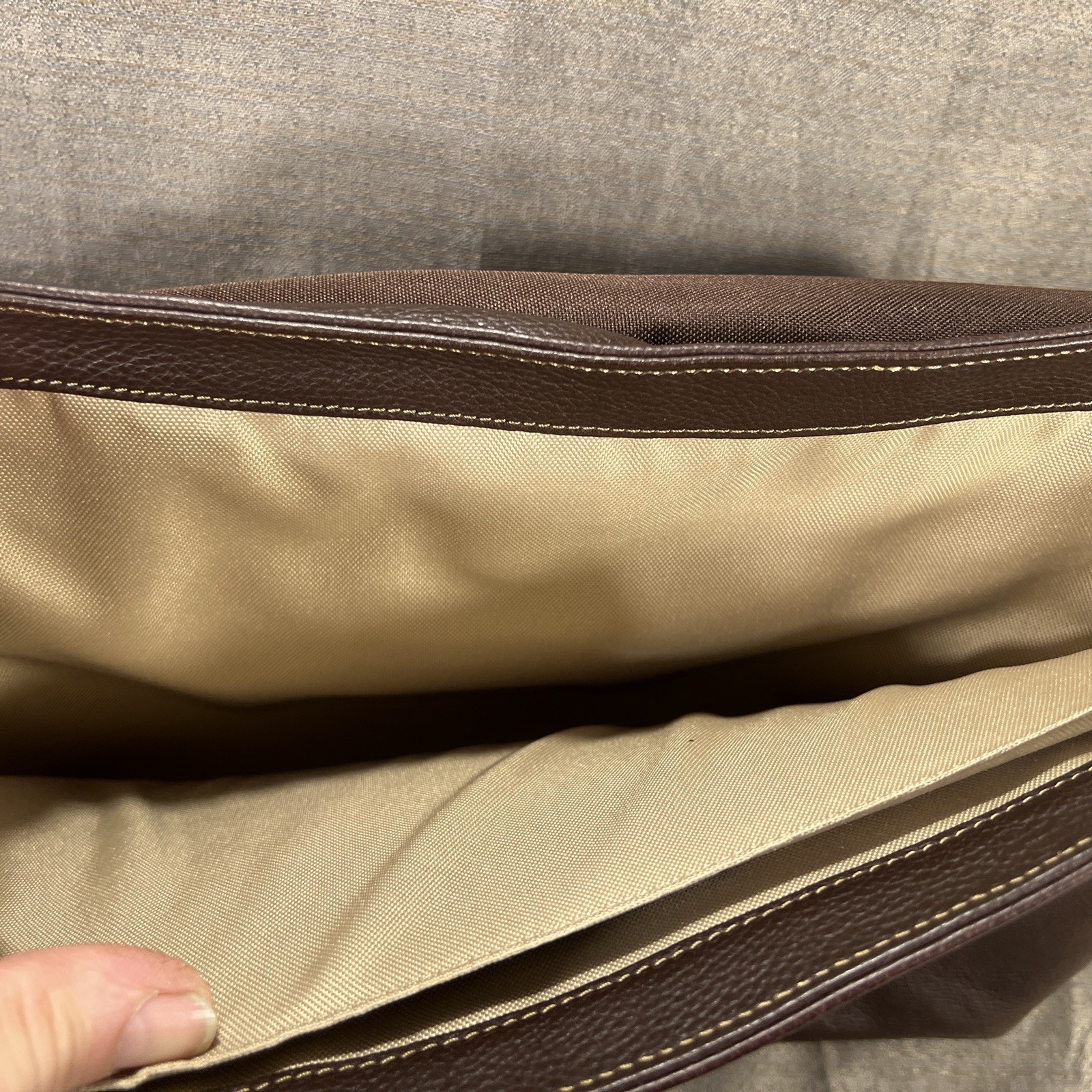 Boconi Brown Leather Message Bag