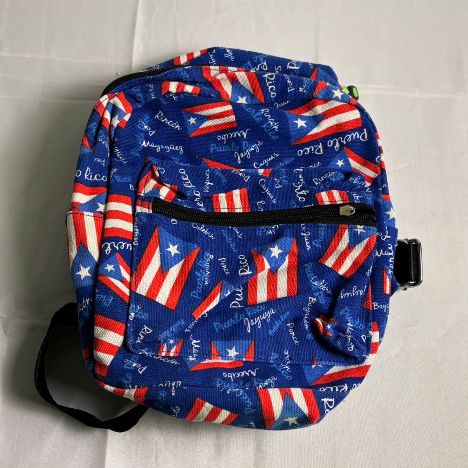Puerto Rico Flag All Over Print Mini Backpack Souvenir Travel Bag Backpack