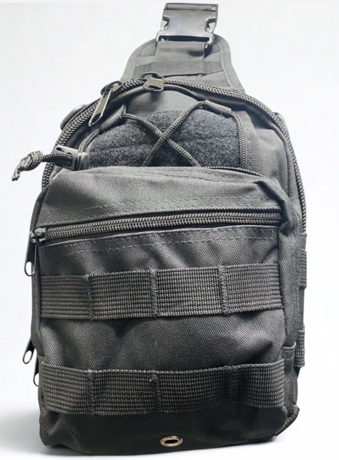 Men Backpack Tactical Sling Bag Chest Shoulder Body Molle Day Pack Pouch Black