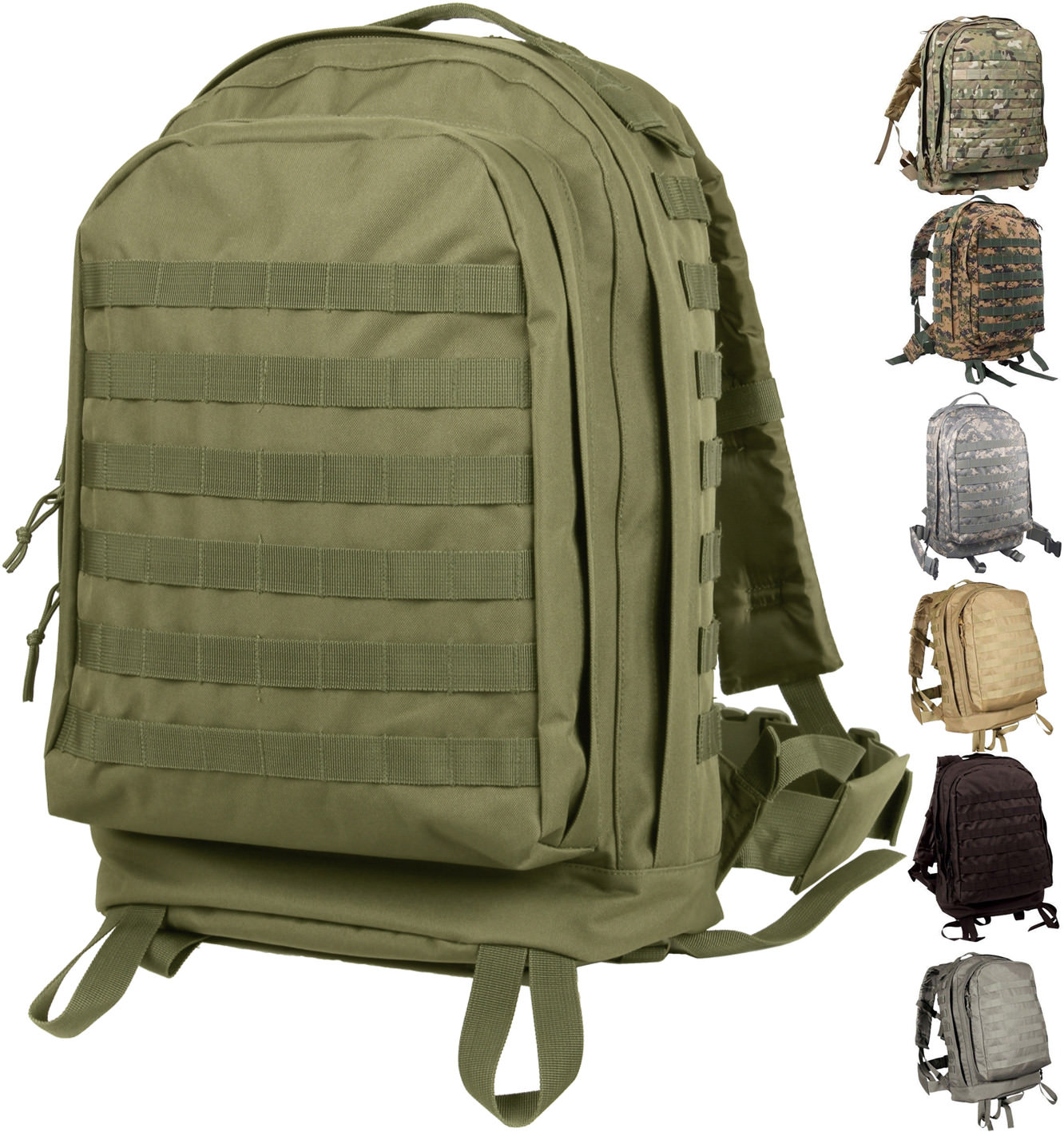 MOLLE II Large Tactical 3 Day Backpack Military Assault Pack Camo Knapsack Bag