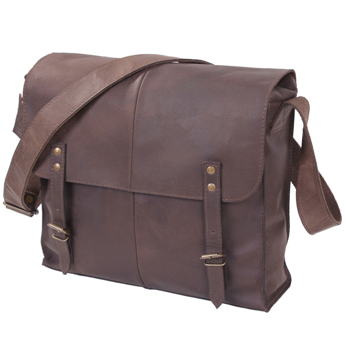 Rothco Leather WW2 Army Medic Style Bag – Brown- Adjustable Strap- Retro Look