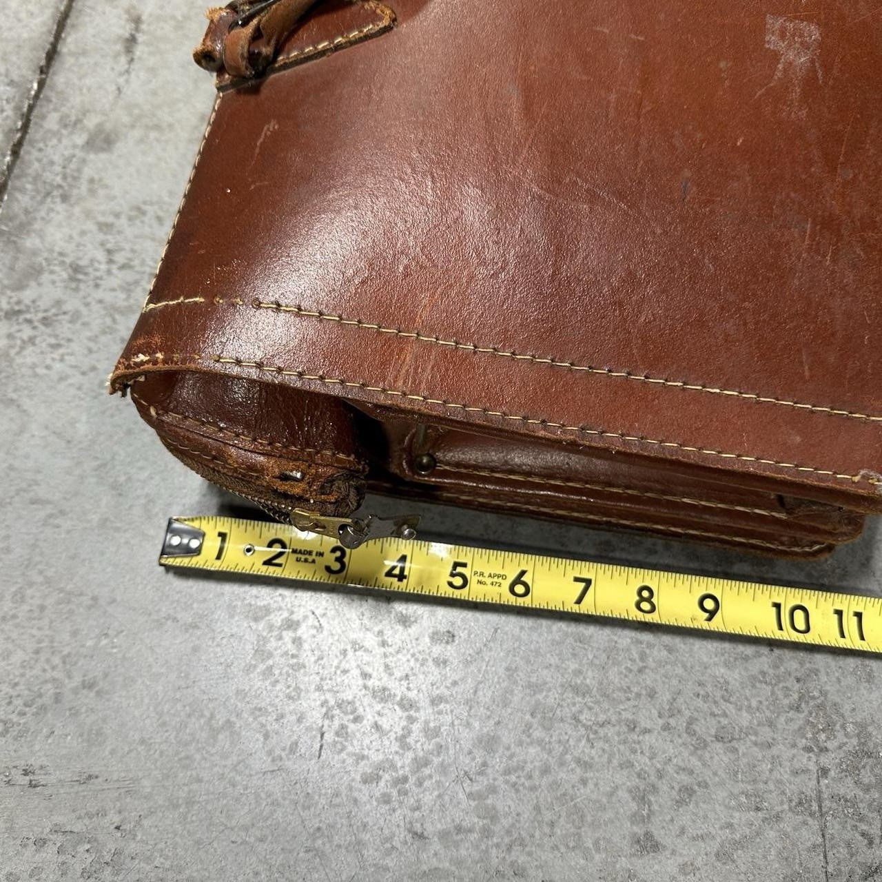 Purdue University Boilers Briefcase True Vintage 40s 50s 60s Leather Brown