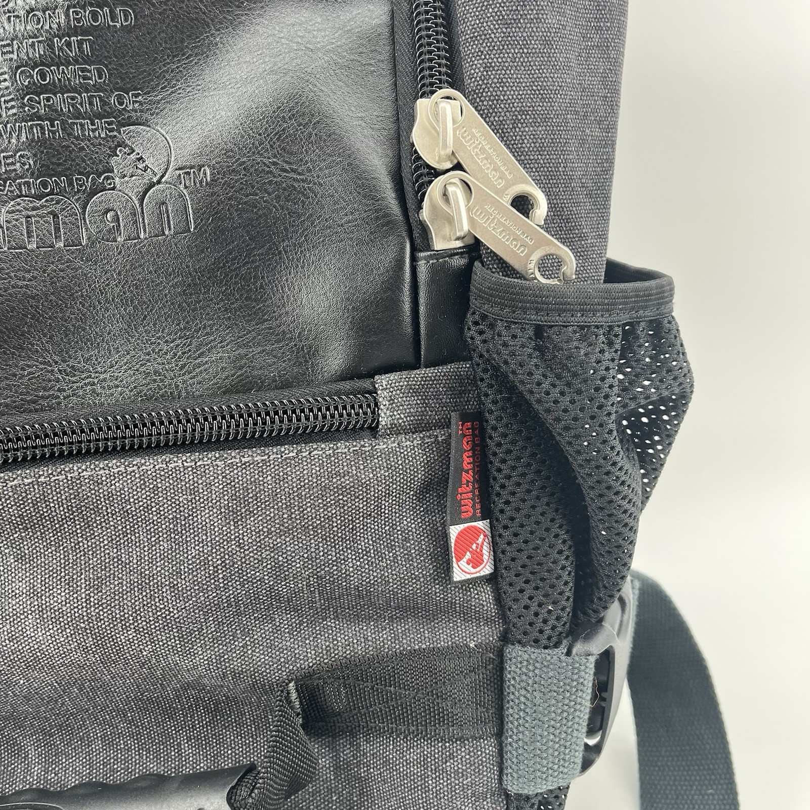 WITZMAN Travel Backpack Convertible Canvas Bag Gray Carry On