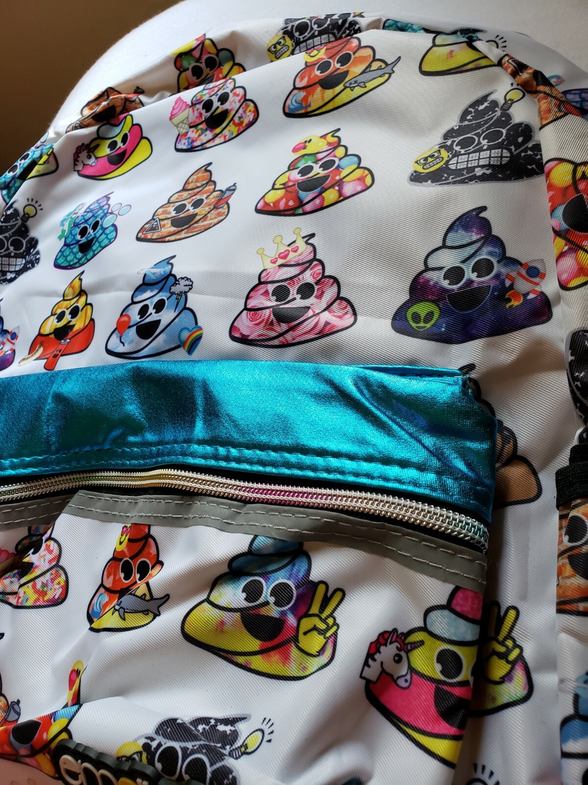 Emoji Laptop School Backpack Emojination w/ Poo Tag Poop Happens w/ Tags