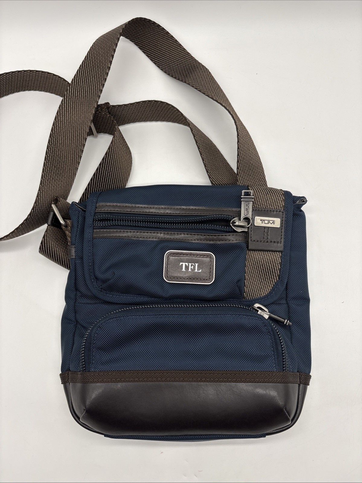 Tumi Alpha Bravo Barstow Crossbody Flap Shoulder Bag Navy 222306NVY2